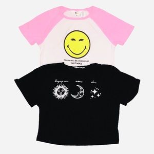 Girl's Graphic T-shirts (pair)